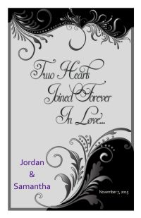 Wedding Program Cover Template 8E - Version 1